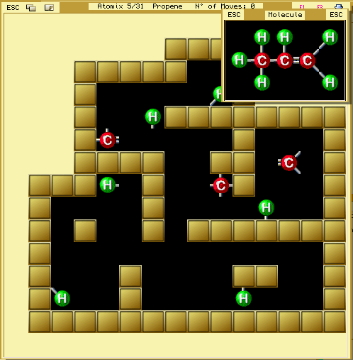 Screenshot of atomix game