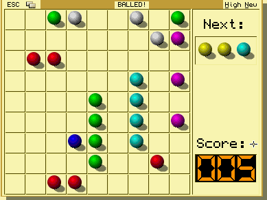 Screenshot of atomix game